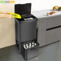 ECHOME 72L Smart Trash Can Automatic Sensor Stainless Steel Trash Bin Classification Large Capacity Kitchen with Lid Waste Bins