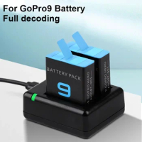 For go pro hero 9 Battery Charger / for GoPro Hero 9 Black Li-ion AHDBT-901 Batteria Camera Accessories