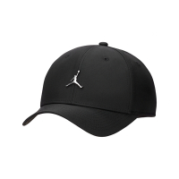 Nike 棒球帽 Jordan Rise Cap 黑 銀 可調式帽圍 經典 飛人 老帽 帽子 FD5186-010