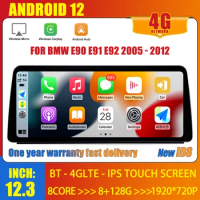 12.3 Inch Android 12 Touch Screen For BMW E90 E91 E92 2005 - 2012 Car Carplay Monitors Stereo Speacker Radio Multimedia Player