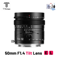 TTartisan 50mm F1.4 Tilt Lens Full Frame MF for FUJI X Nikon Z Cano RF Sony E Sigma Leica L Mount Cameras Tilt Lens