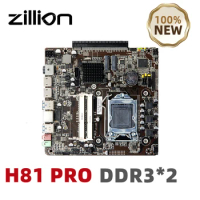Zillion H81 Mini ITX Motherboard LGA 1150 Support 4th Gen CPU Dual Channel DDR3 PCI Express x16 Slot Discrete Graphics Card New