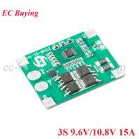 3S 15A 9.6V 10.8V LiFePO4 18650 Lithium Battery Protection Board 3 Cells BMS PCB Lithium Iron Phosphate Protect Charging Module
