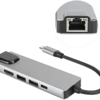 USB C HUB Type C Splitter to HDMI-compatible 4K Thunderbolt 3 USB C Docking Station Laptop Adapter For Macbook Air M1 iPad Pro