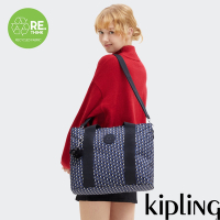 Kipling 立體老花大容量手提肩背托特包-MINTA L