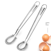 100Pcs/Lot Stainless Steel Whisk Spring Hand Mixer Spoon Kitchen Eggs Sauces Honey Cream Mixing Kitchen Gadgets Cooking Tools