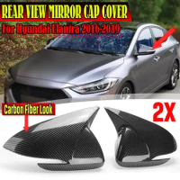 New 2x Rearview Mirror Cover Wing Side Mirror Cap For Hyundai Elantra 2016-2019 M Style Rear View Mirror Cover Cap Shell Case