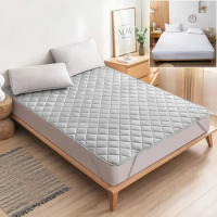 Brushed Bedsheet Ultrasonic Mattress Protector Cover Pad Washable Mattress Bed Protector with Elastic Ban 방수침대커버