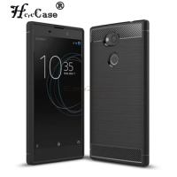 Carbon Fiber Cover for Sony Xperia L3 L2 L1 Soft Shockproof Case for Sony 1 5 10 XA1 XA2 Plus Ultra Anti-Knock Silicone Cover