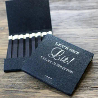Let's Get Lit! Personalized Matches || Wedding Matches, Custom Matchbox, Wedding Favors for Guests, Wedding Send Off, Cigar Bar