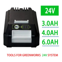 24V 3000mAh 4000mAh 6000mAh Li-ion Rechargeable Battery Replacement for Greenworks 24v Power Tools compatible 20352 22232