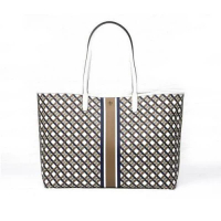 Tory Burch 湯麗柏琦 Tote Bag 82398 新款印花購物袋 大容量 可裝下筆記本電腦 防刮塗層帆布 手提 單肩包 1pc
