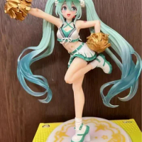 18cm Taito Hatsune Miku Figure Anime Original Cheerleader Hatsune Figures Uniform Miku Action Figurine Birthday Girls Toys Gift