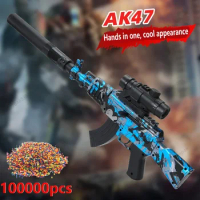 AKM Children's Toy Gun Special Crystal Gun Water AK-47 Manual Electric Burst Toy Water Boy Soft Bullet Gun