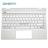 (Silver) New Upper Case Palmrest with Backlit Keyboard For HP Envy 13-AH 13-AH0051WN TPN-W136