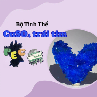 [CuSO4 trái tim] Combo sinh thành tinh thể màu xanh dương