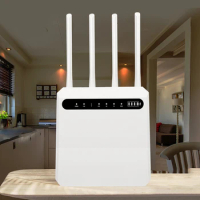4G WiFi Router SIM Card Router Wi-Fi 802.11 b/g/n 300Mbps Hotspot Frequency Locking Function Plug and Play 4G Wireless Router