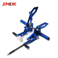 SMOK Motorcycle CNC Aluminum Alloy Adjustable Rearsets Footrest Foot Rests For Yamaha MT 07 FZ-07 MT07 MT-07 FZ07 2014-2017
