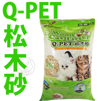 【培菓幸福寵物專營店】(免運)Q.PET Wood Cat Litter 松木砂25L 貓/小動物不能與其他商品合併