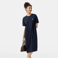 【GAP】女裝 Logo刺繡圓領短袖洋裝-海軍藍(729216)