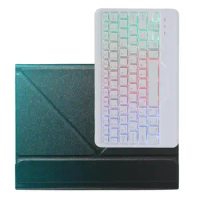 PortableTablet Keyboard Case Rainbow Color Tablet Bluetooth-compatible3.0 Keypad Case for iPad Air4 10.9 Inch