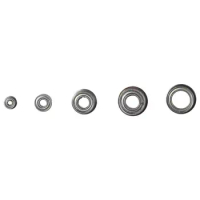 5pcs Chrome Steel Flanged Ball Bearing Durable Z1 Noise Level Double Shielded Ball Bearings Deep Groove Bearings Scooters