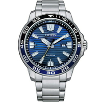 CITIZEN 星辰錶 GENT'S 光動能限量休閒男士腕錶(AW1525-81L)-44mm-藍面鋼帶【刷卡回饋 分期0利率】【APP下單22%點數回饋】
