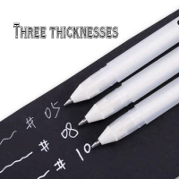 Sakura 3 Pcs Gelly Roll Classic White Highlight Pen Gel Ink Pens Bright Color Pen Markers For Art Design Comic&amp;Manga