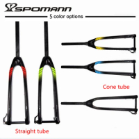 New Spomann Full Carbon mtb fork 26er / 27.5er / 29er Mountain Bikes hard fork for bicycle forks Thru Axle 15mm bicycle parts