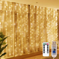 300LED Window Curtain String Light Wedding Party Home Garden Bedroom Outdoor Indoor Wall Decorations