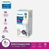 Lampu Emergency Philips RadiantLine Rechargeable Bohlam LED 8W 9W 13W 6500K Putih 9W