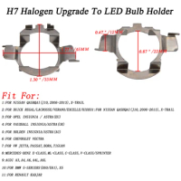 2PCS H7 LED Headlight Bulb Base Holder Adapter Socket Retainer For Nissan Qashqai For Opel Astra For VW Jetta Passat