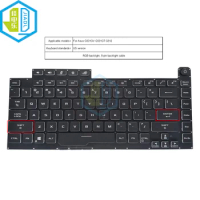 US RU RGB Backlit Keyboard with thin cable For ASUS ROG Strix G531 G531G G531GT G15 G512 G512L LV Colorful Backlight 4613CS00