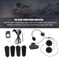 Motorcycle Helmet Bluetooth Compatibility 4.1 Wireless Headset Motorbike FM Radio Communication Call Earphone Intercom With Mic