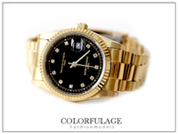 柒彩年代【NE246】范倫鐵諾Valentino全金色澤錶款~崁入水鑚不銹鋼錶殼.錶帶