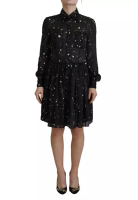 DSquared2 Dsquared2 Long Sleeve  Polka Dot Button Down Dress