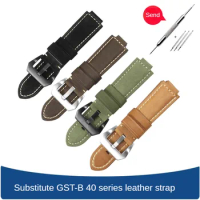 Genuine Leather Strap Substitute G-SHOCK Heart Of Steel GST-B400/GST-B200 Series Convex interface Cowhide Watchband 14/16mm