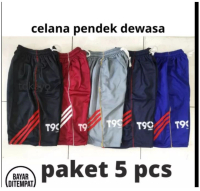 55RIBU  5PCS CELANA PENDEK OLAHRAGA  TRAINING KOLOR UNISEKS  PRIA WANITA sport