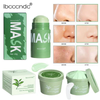 Green Tea Extract Mud Mask Stick Clean Pore Dirt Cleaning Mud Facial Acne Black Head Remover Oil Control Not Slepping Mask
