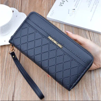 New DOMPET PANJANG WANITA SERMAI 2 RESLETING PREMIUM MUAT HP BESAR HITAM KULIT PESTA KOREA TALI BATA