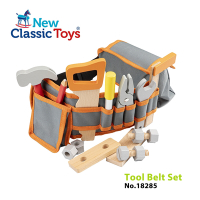 【荷蘭New Classic Toys】小木匠工具腰帶玩具組(蜜橙橘) -18285