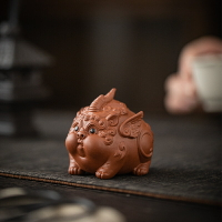 吞金獸小貔貅紫砂茶寵擺件精品可養茶玩招財茶臺茶盤裝飾品小配件