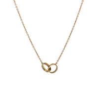 【二手名牌BRAND OFF】Cartier 卡地亞 18K玫瑰金 Love雙圈 項鍊