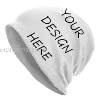 Custom Your Photo Logo Text Print Bonnet Femme Hip Hop Knit Skullies Beanies Cap Winter Your Design Here DIY Slouchy Beanie Hats