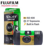 Original Fujifilm SIMPLE ACE ISO 400 35mm Power Flash 27 Photo Exposures Single Use One Time Use QuickSnap Disposable FilmCamera