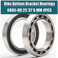6805-RD Bearing (4 Pcs) 25*37*6 mm 6805RD Dedicated Bike Bottom Bracket Bearings 6805 RD ( HT2 / BB51 ) MR25376 SC6805N RS