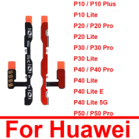 Power Volume Flex Cable For Huawei P10 Plus P20 P30 P40 P50 Lite P20 30 40 50 Pro P40 Lite E 5G Power Audio Key Flex Ribbon Part