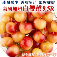 【天天果園】美國空運9.5R白櫻桃1kg禮盒
