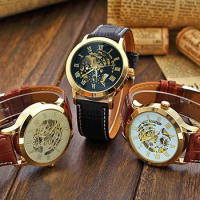 Hot Sales 2015 hot Mens Roman Numerals Stainless Steel Automatic Mechanical Sport Wrist Watch 2KC4 6T5S