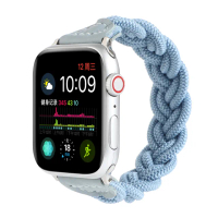 【JPB】Apple Watch 42/44mm 造型編織單圈錶環-藍色